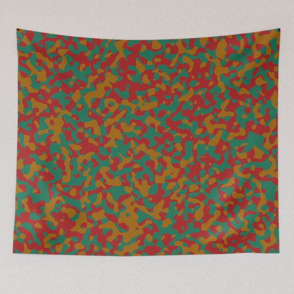 Item preview, Green Camouflage in Red and Gold designed and sold by ModdiesColors.