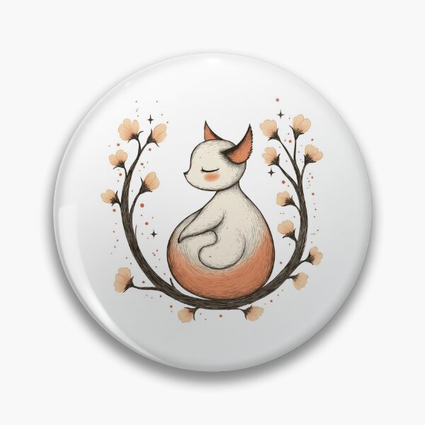 Artikelvorschau, Tranquil Fox Meditation Art – Von der Natur inspirierte Illustration entworfen und verkauft von BukkyStory.