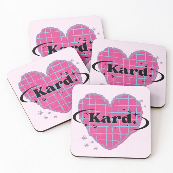 Item preview, KARD K-pop Group Heart Scrapbook Design Pink And Blue designed and sold by AJUNICE STUDIO.