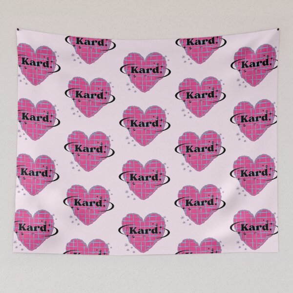 Item preview, KARD K-pop Group Heart Scrapbook Design Pink And Blue designed and sold by AJUNICE STUDIO.