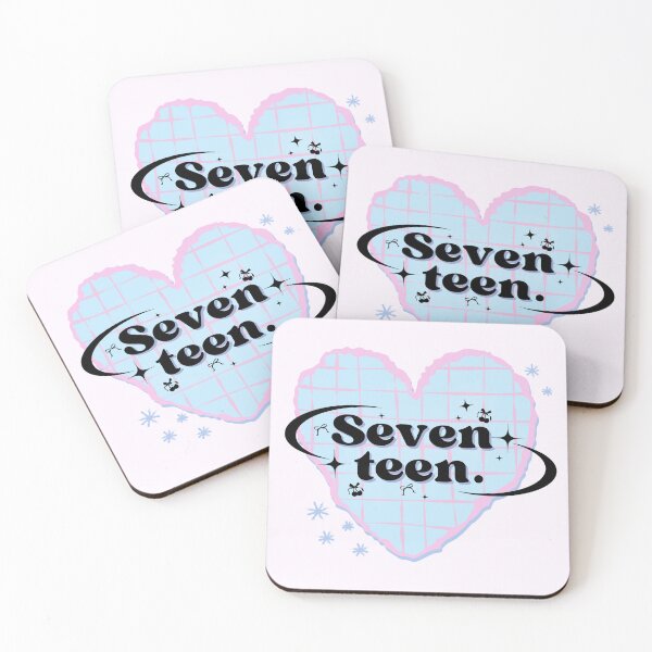Item preview, SEVENTEEN K-Pop Group Heart Scrapbook Design in Blue and Pink Pastels designed and sold by AJUNICE STUDIO.