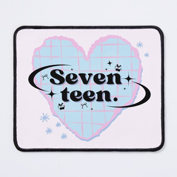 Item preview, SEVENTEEN K-Pop Group Heart Scrapbook Design in Blue and Pink Pastels designed and sold by AJUNICE STUDIO.
