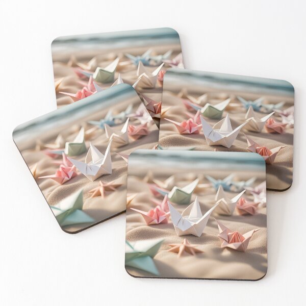 Item preview, Origami Art - Glistening Jewels: A Tapestry of Seashells Adorning the Coastal Sands designed and sold by ArtfulFolds.