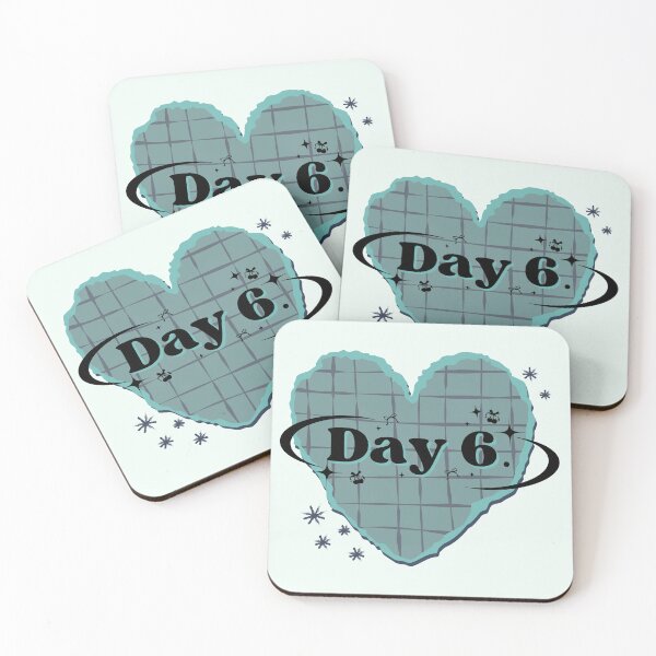 Item preview, DAY6 K-pop Group Heart Scrapbook Design in Green and Teal designed and sold by AJUNICE STUDIO.