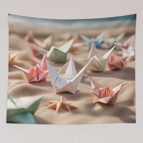 Item preview, Origami Art - Glistening Jewels: A Tapestry of Seashells Adorning the Coastal Sands designed and sold by ArtfulFolds.