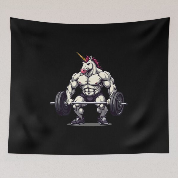 Item preview, muscular unicorn designed and sold by jkrphoto.
