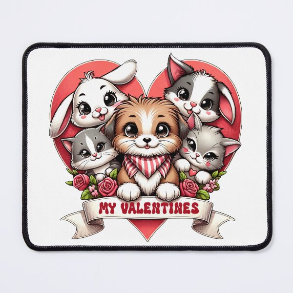 Item preview, Paws & Hearts: El cuarteto más dulce del día de San Valentín designed and sold by Ojtek86.