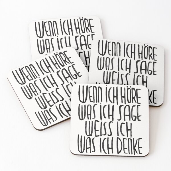 Artikelvorschau, Wenn ich höre was ich sage weiß ich was ich denke, Spruch  entworfen und verkauft von badlydrawnbabe.