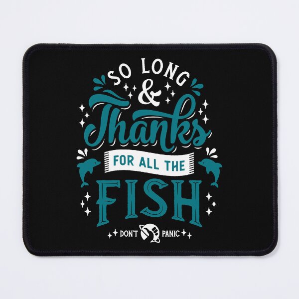 Item preview, So Long and Thanks - Hitchhikers Quote - Sci Fi - Don't Panic designed and sold by Nemons.