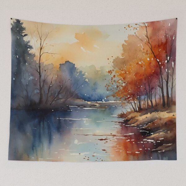 Item preview, Tranquil Autumn River designed and sold by Vitalka-uk.