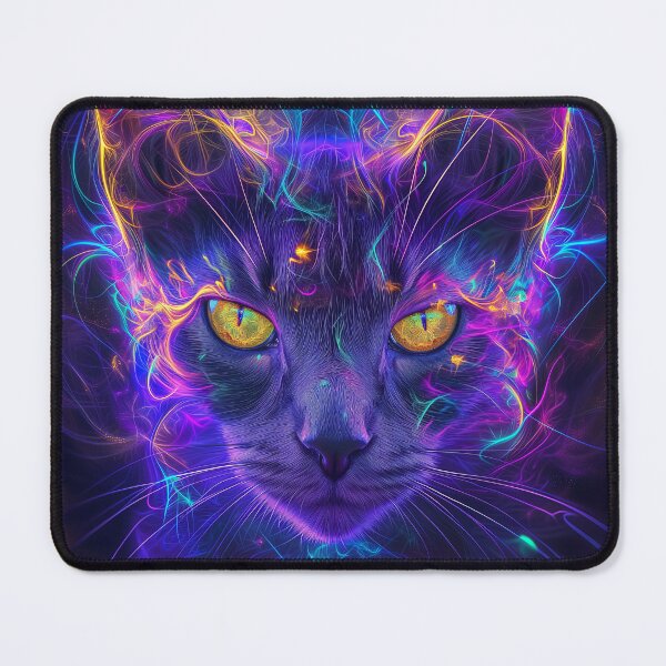 Item preview, Neon Cat Vision in Electric Hues designed and sold by kaileena-ai.