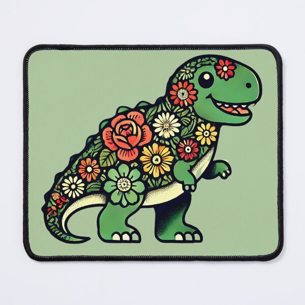 Item preview, Vintage Floral Dinosaur - Cute Retro Dino Design designed and sold by M22--.