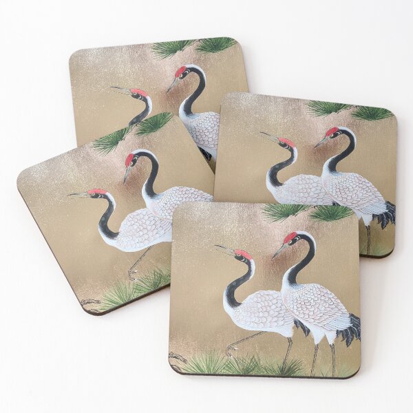 Item preview, Red Crowned Cranes Japanese Art Chinese art designed and sold by SyncopeMars.