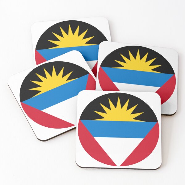 Item preview, Antigua and Barbuda Flag Round designed and sold by MoonElite.