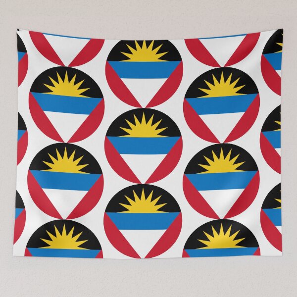 Item preview, Antigua and Barbuda Flag Round designed and sold by MoonElite.