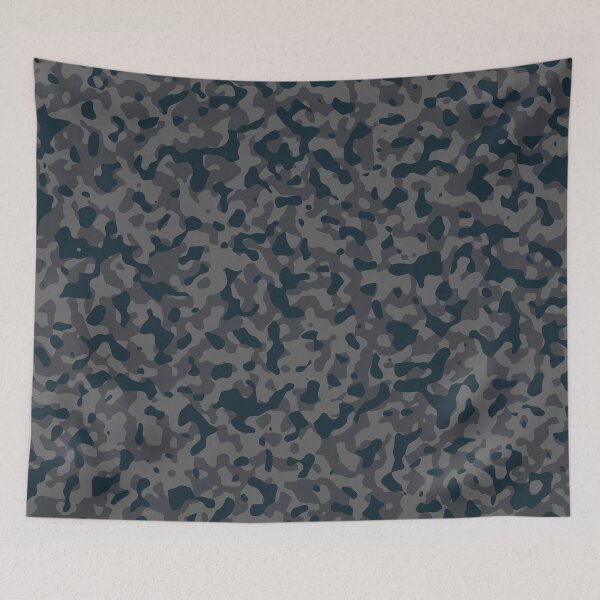 Item preview, Dark Blue Camouflage in Charcoal Gray and Medium Grey designed and sold by ModdiesColors.