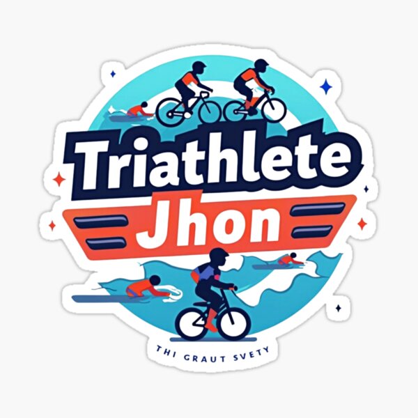 Item preview, Dynamic Triathlete Jhon- Swim, Bike, Run designed and sold by Triathlongram.