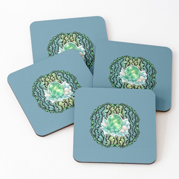 Item preview, Zen Flower Petal Art - Green and Blue Sea Princess designed and sold by SpeakBoldly.