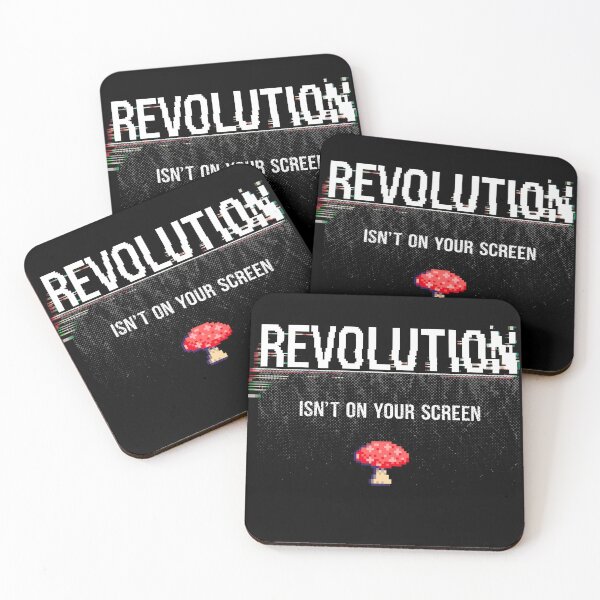 Item preview, Revolution Isn’t On Your Screen - Glitch Effect Digital Revolution Statement designed and sold by FocusedPatterns.