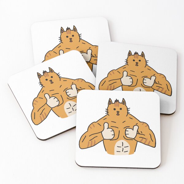 Item preview, Thumbs Up Muscular Cat designed and sold by Bobo-fish.