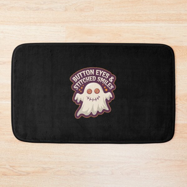 Item preview, Button Eyes & Stitched Smiles: Cute Ghost Halloween Print designed and sold by cabana.space.