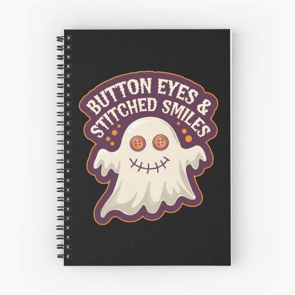 Item preview, Button Eyes & Stitched Smiles: Cute Ghost Halloween Print designed and sold by cabana.space.