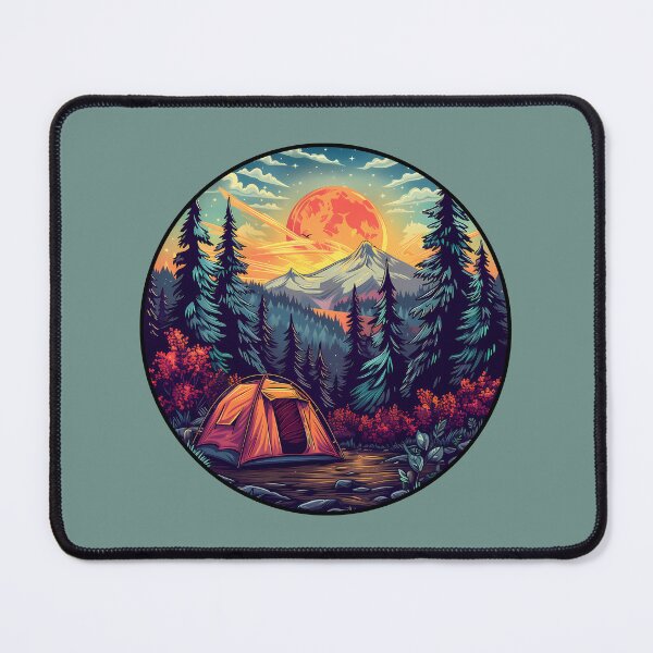 Item preview, Night Camping Adventure Scenic Tent Under Moonlight Wilderness designed and sold by meganohm.
