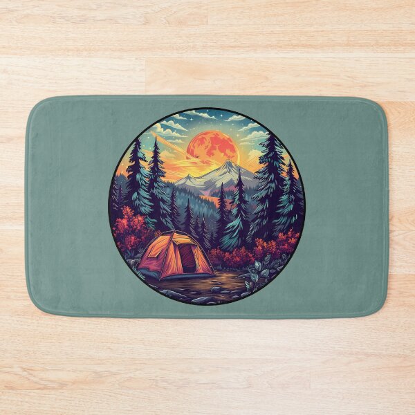 Item preview, Night Camping Adventure Scenic Tent Under Moonlight Wilderness designed and sold by meganohm.