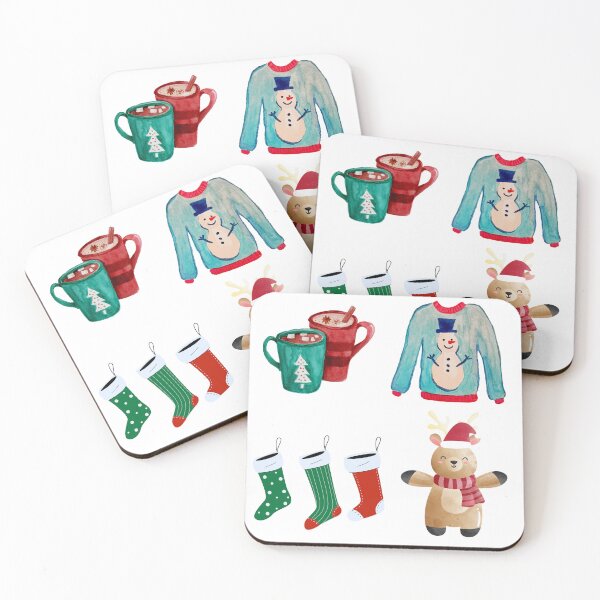 Item preview, 4 christmas elements designed and sold by Illustrated Faith.
