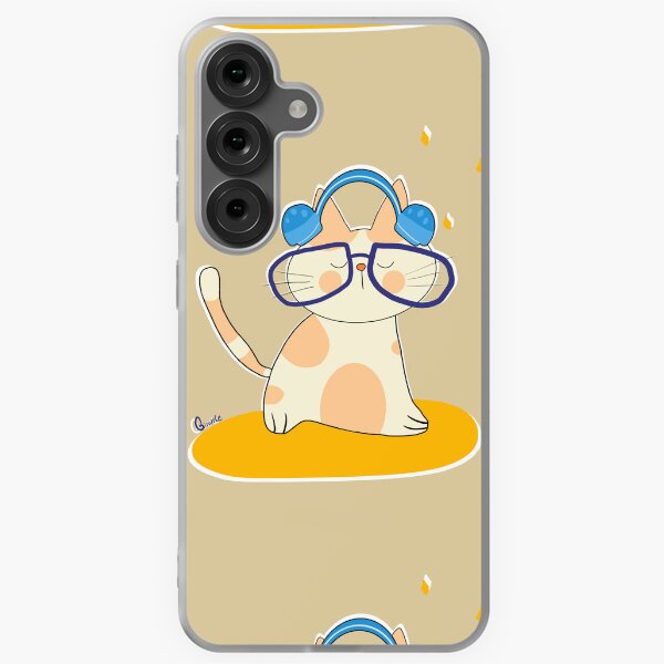 Item preview, cat listening to music designed and sold by giraffteee.