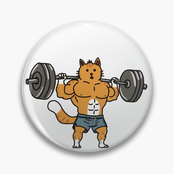 Item preview, Barbell Squat Cat designed and sold by Bobo-fish.