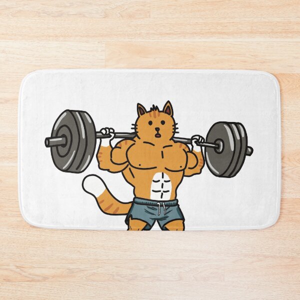 Item preview, Barbell Squat Cat designed and sold by Bobo-fish.