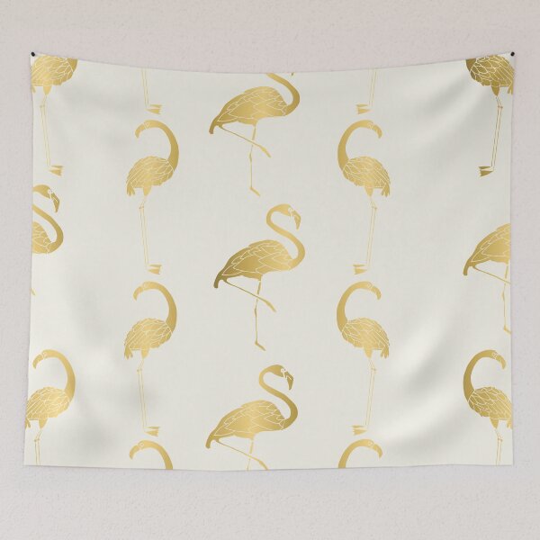 Item preview, Palm Desert Flamingo Collection | Flamingo Pattern - Gold designed and sold by Old Urban Farmhouse Design Studio.