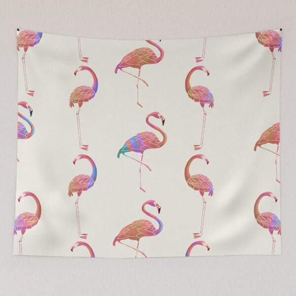 Item preview, Palm Desert Flamingo Collection | Flamingo Pattern - Rainbow designed and sold by Old Urban Farmhouse Design Studio.