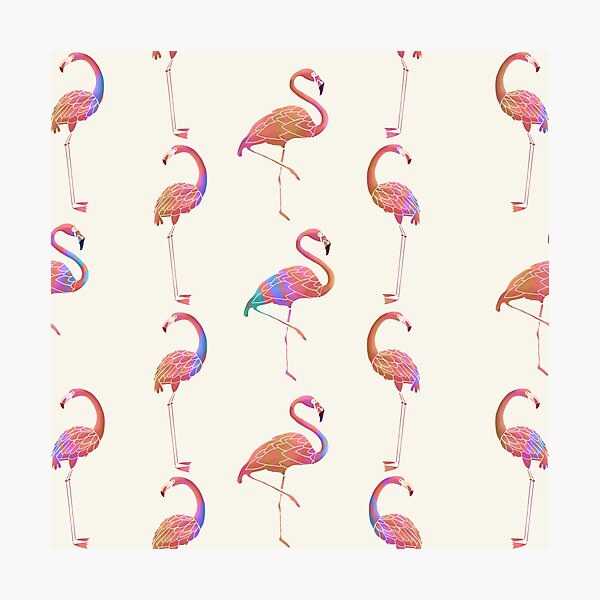 Item preview, Palm Desert Flamingo Collection | Flamingo Pattern - Rainbow designed and sold by Old Urban Farmhouse Design Studio.