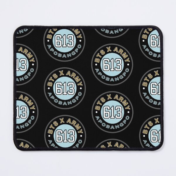 Item preview, BTS x army Apobangpo 613 blue & gold accent round logo design designed and sold by CloudLily.