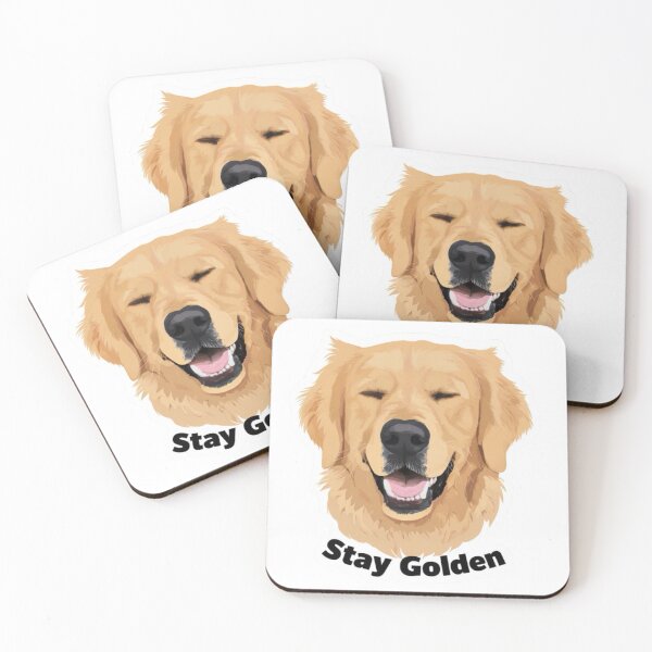 Artikelvorschau, Bleib Golden Retriever Sticker entworfen und verkauft von Willowdoodlesuk.