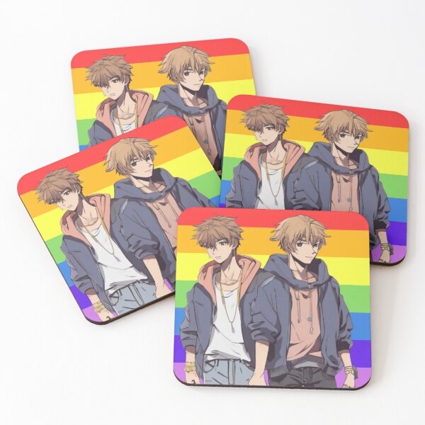 Item preview, Anime Boys LGBT Pride Illustration – Rainbow Aesthetic designed and sold by MarkLines.