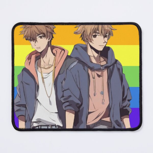 Item preview, Anime Boys LGBT Pride Illustration – Rainbow Aesthetic designed and sold by MarkLines.