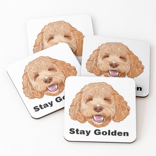 Item preview, Stay Golden Cavapoo Sticker designed and sold by Willowdoodlesuk.