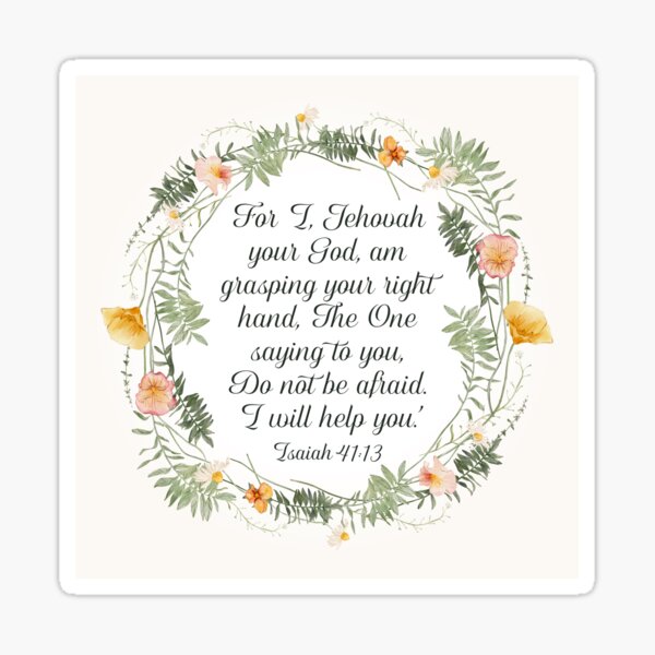 Item preview, Isaiah 41:13 (Floral Wreath) designed and sold by Paper Bee Gift Shop.