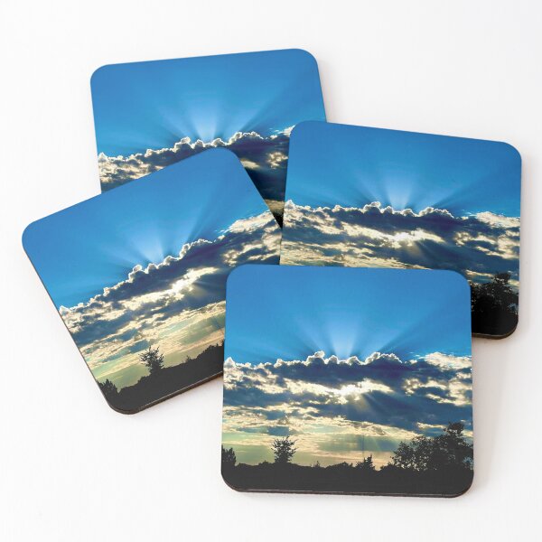 Item preview, Radiant Sunrays Dance Through Clouds Under Blue Sky designed and sold by IFLYBaby.