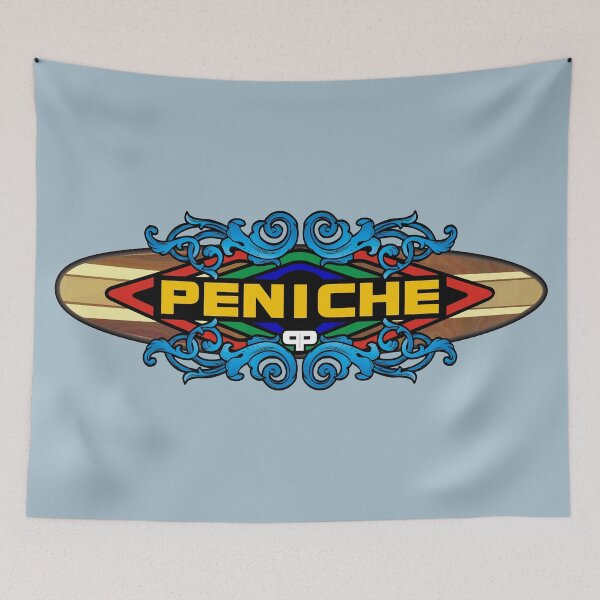 Item preview, Peniche Portugal vintage surfboard monogram designed and sold by studioss76.