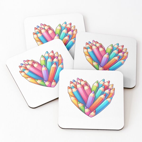Item preview, Colorful Heart of Pencils designed and sold by Little Care Studio.