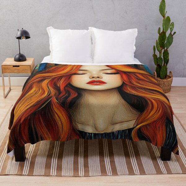 Item preview, Fiery Redhead in Bold Retro Portrait designed and sold by Happy-Karma.