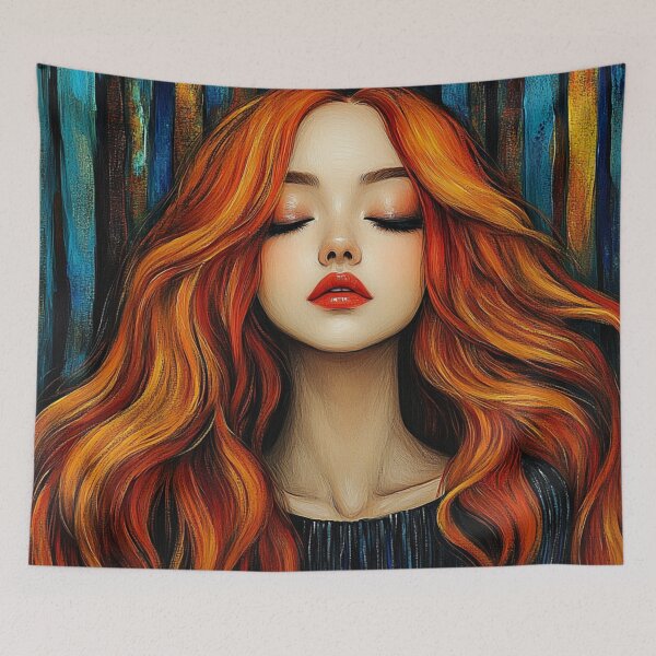 Item preview, Fiery Redhead in Bold Retro Portrait designed and sold by Happy-Karma.