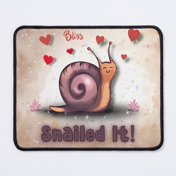 Item preview, Snailed It! Snail with Hearts | Fun Pun Art designed and sold by gleefulme.