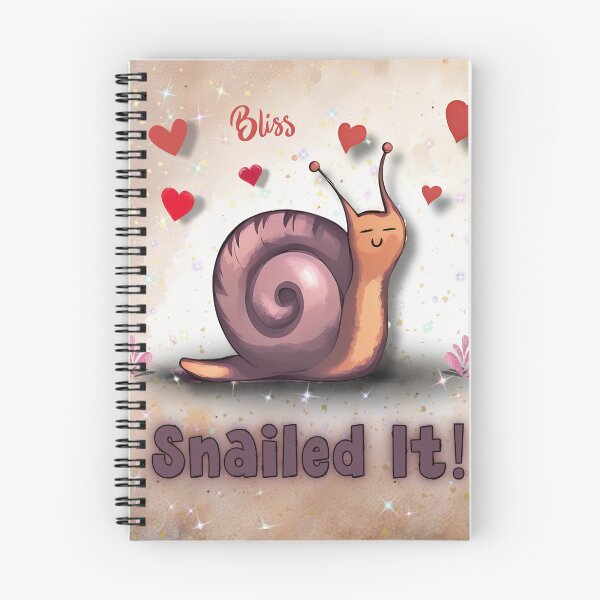 Item preview, Snailed It! Snail with Hearts | Fun Pun Art designed and sold by gleefulme.