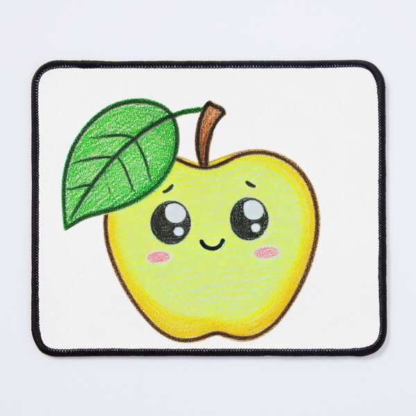 Item preview, Cute Kawaii Yellow Apple Character designed and sold by Little Care Studio.