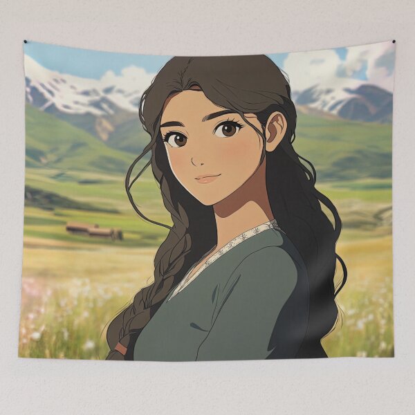 Item preview, Kyrgyzstani woman | Anime style designed and sold by ComicsFactory.